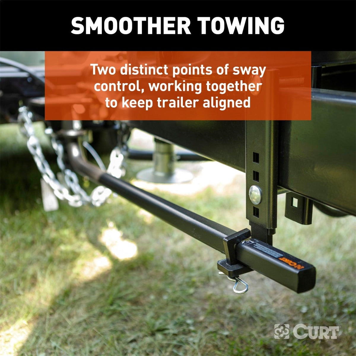 CURT 17600 TruTrack 2P Weight Distribution Hitch with 2x Sway Control, 8-10K (No Shank)