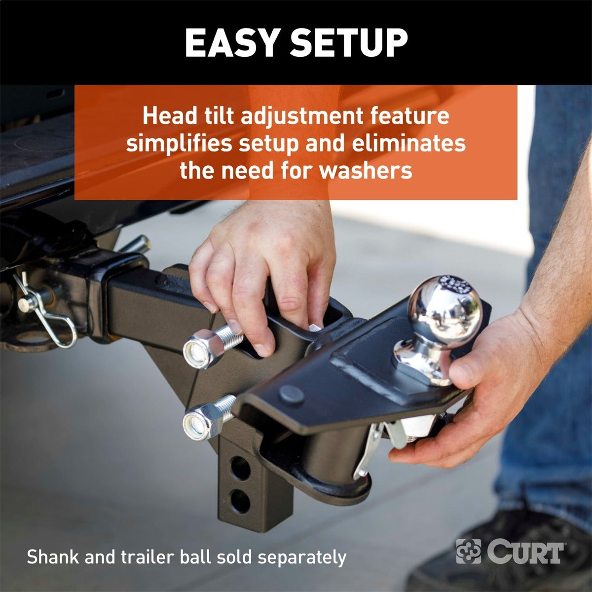 CURT 17600 TruTrack 2P Weight Distribution Hitch with 2x Sway Control, 8-10K (No Shank)