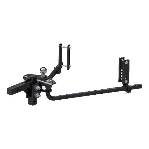 CURT 17601 TruTrack 2P Round Bar Weight Distribution Hitch with 2x Sway Control, 8-10K