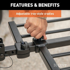 CURT 18087 Tray-Style Hitch-Mounted Bike Rack (4 Bikes, 2 Shank)