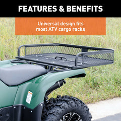 CURT 18101 41 x 26 Black Steel Universal ATV Cargo Carrier