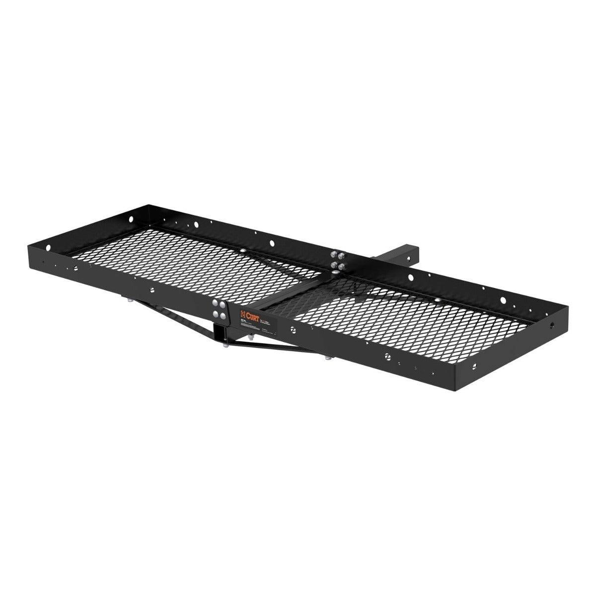 CURT 18109 60 x 20 Black Steel Tray Cargo Carrier (Folding 2 Shank, 500 lbs.)