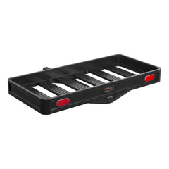 CURT 18113 49 x 22 Black Aluminum Basket Cargo Carrier (Fixed 2 Shank, 500 lbs.)