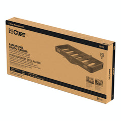 CURT 18113 49 x 22 Black Aluminum Basket Cargo Carrier (Fixed 2 Shank, 500 lbs.)