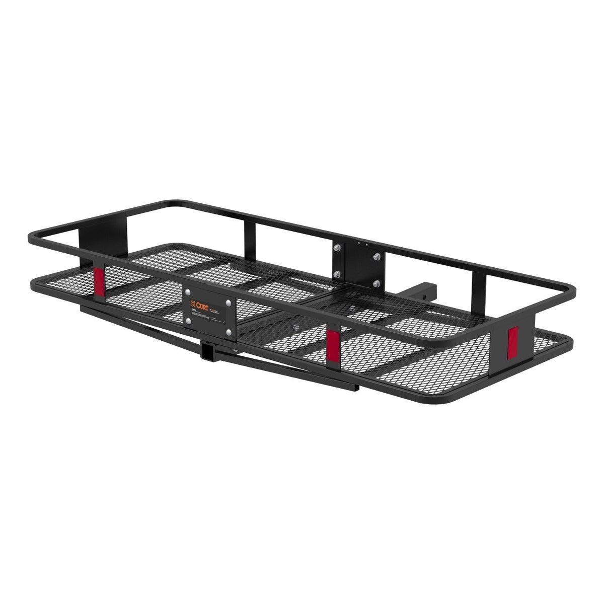 CURT 18152 60 x 24 Black Steel Basket Cargo Carrier (Fixed 2 Shank, 500 lbs.)