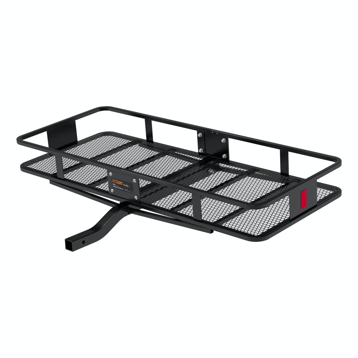 CURT 18152 60 x 24 Black Steel Basket Cargo Carrier (Fixed 2 Shank, 500 lbs.)