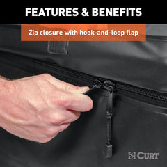 CURT 18221 59 x 34 x 21 Weather-Resistant Vinyl Roof Rack Cargo Bag