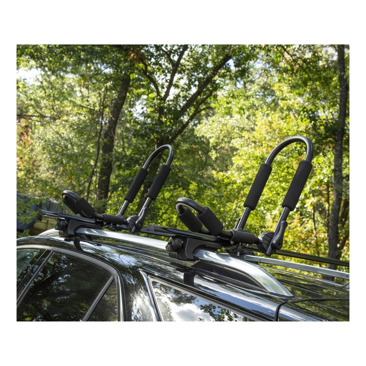 CURT 18320 Adjustable Aluminum Roof Rack Kayak Holders