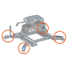 CURT 19206 Replacement 5th Wheel Puck System Handles for Ram (Fits 16022)