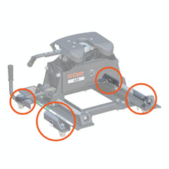 CURT 19207 Replacement 5th Wheel Puck System Handles for Chevrolet / GMC (Fits 16023)