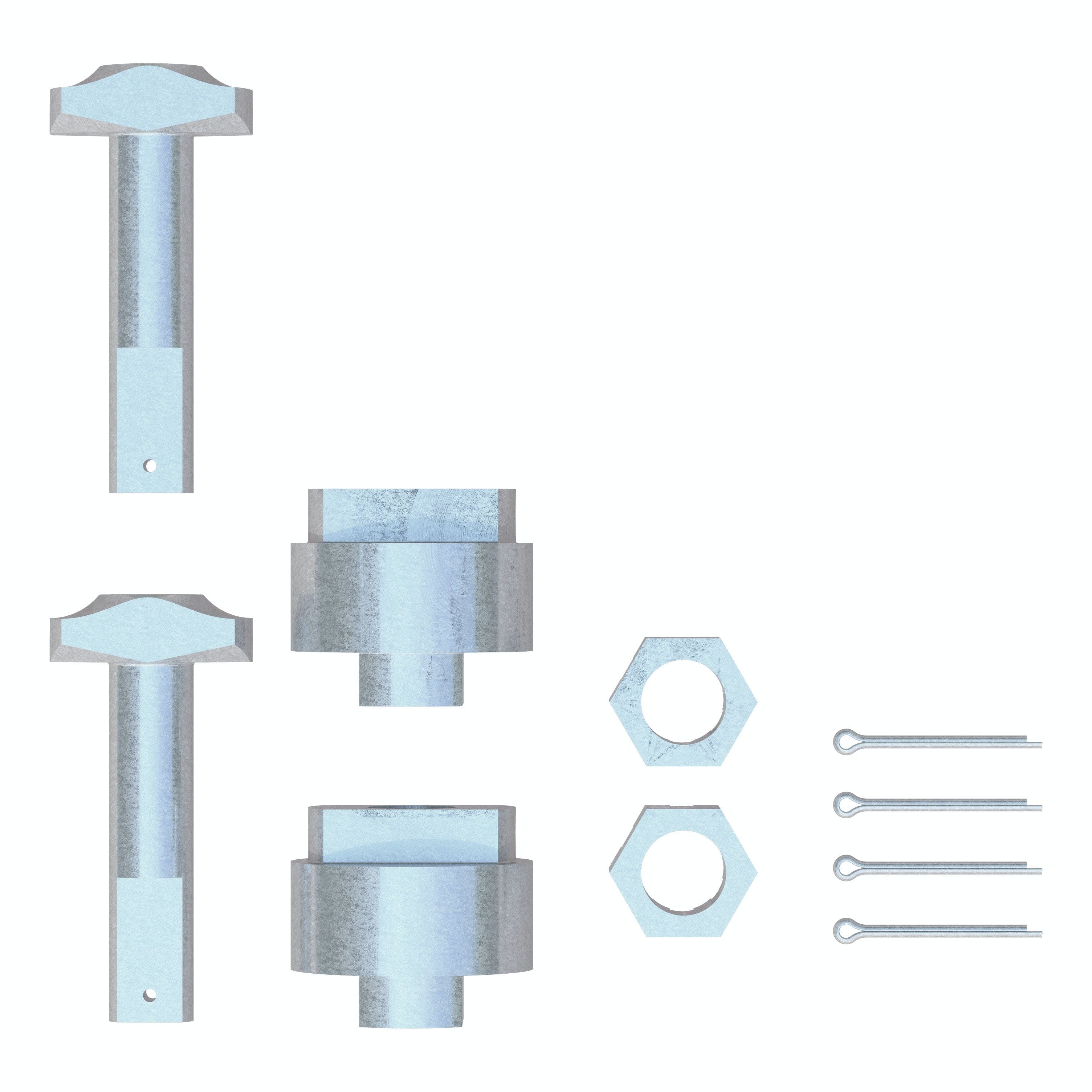 CURT 19260 Replacement Original Double Lock Safety Chain Anchor Kit (Fits 60607)