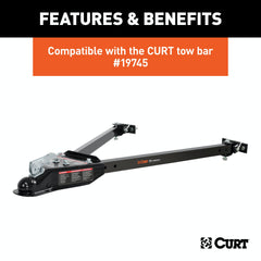 CURT 19748 Adjustable Tow Bar Bumper Brackets (1/2 Pin Holes)