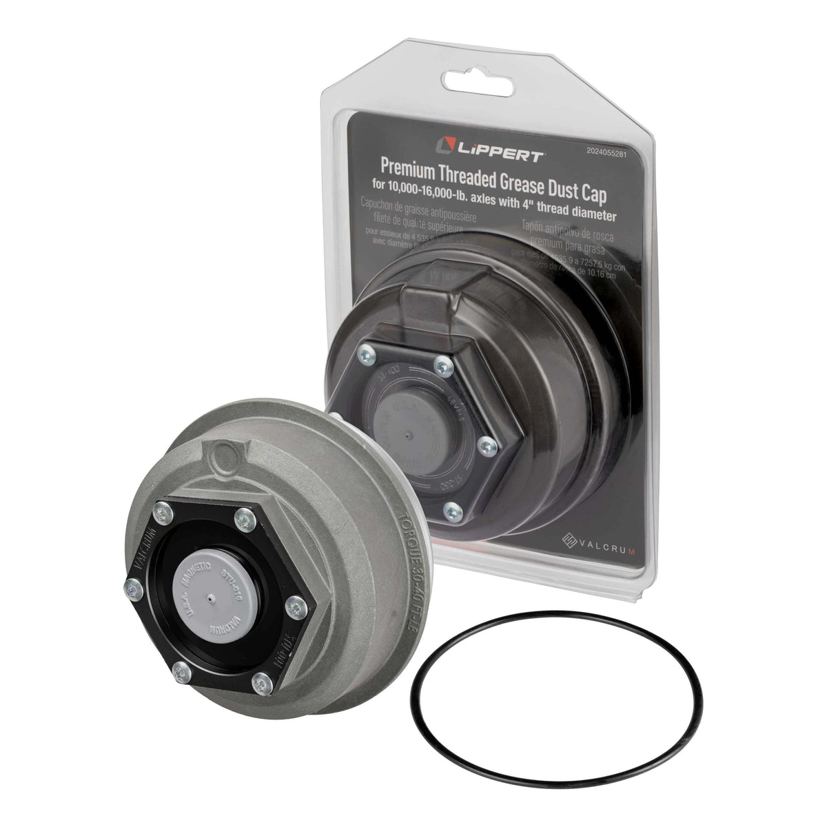 CURT Trailer Axle Threaded Dust Cap, 10,000-16,000 lb., 4" diameter, Grease 2024055281