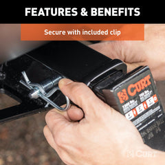 CURT 21501 5/8 Hitch Pin (2 Receiver, Zinc, Packaged)