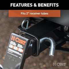CURT 21501 5/8 Hitch Pin (2 Receiver, Zinc, Packaged)