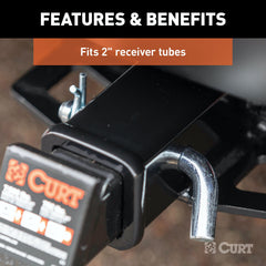 CURT 21505 5/8 Hitch Pin with Groove (2 Receiver, Zinc, Packaged)