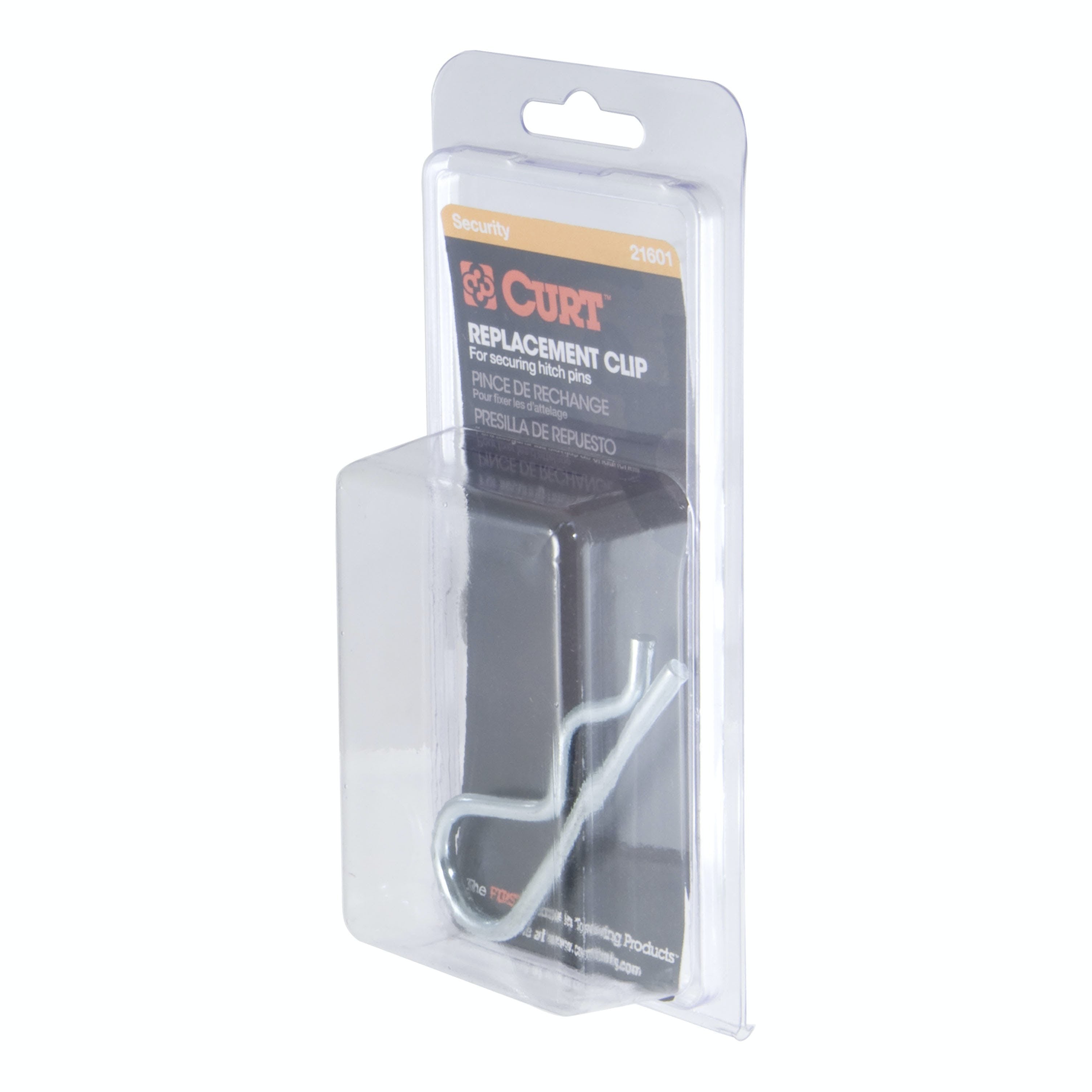 CURT 21601 Hitch Clip (Fits 1/2 or 5/8 Pin, Zinc, Packaged)