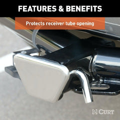CURT 22101 2 Chrome Steel Hitch Tube Cover (Packaged)
