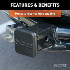 CURT 22276 2 Rubber Hitch Tube Cover (Packaged)