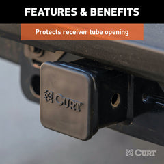 CURT 22278 2-1/2 Rubber Hitch Tube Cover (Packaged)