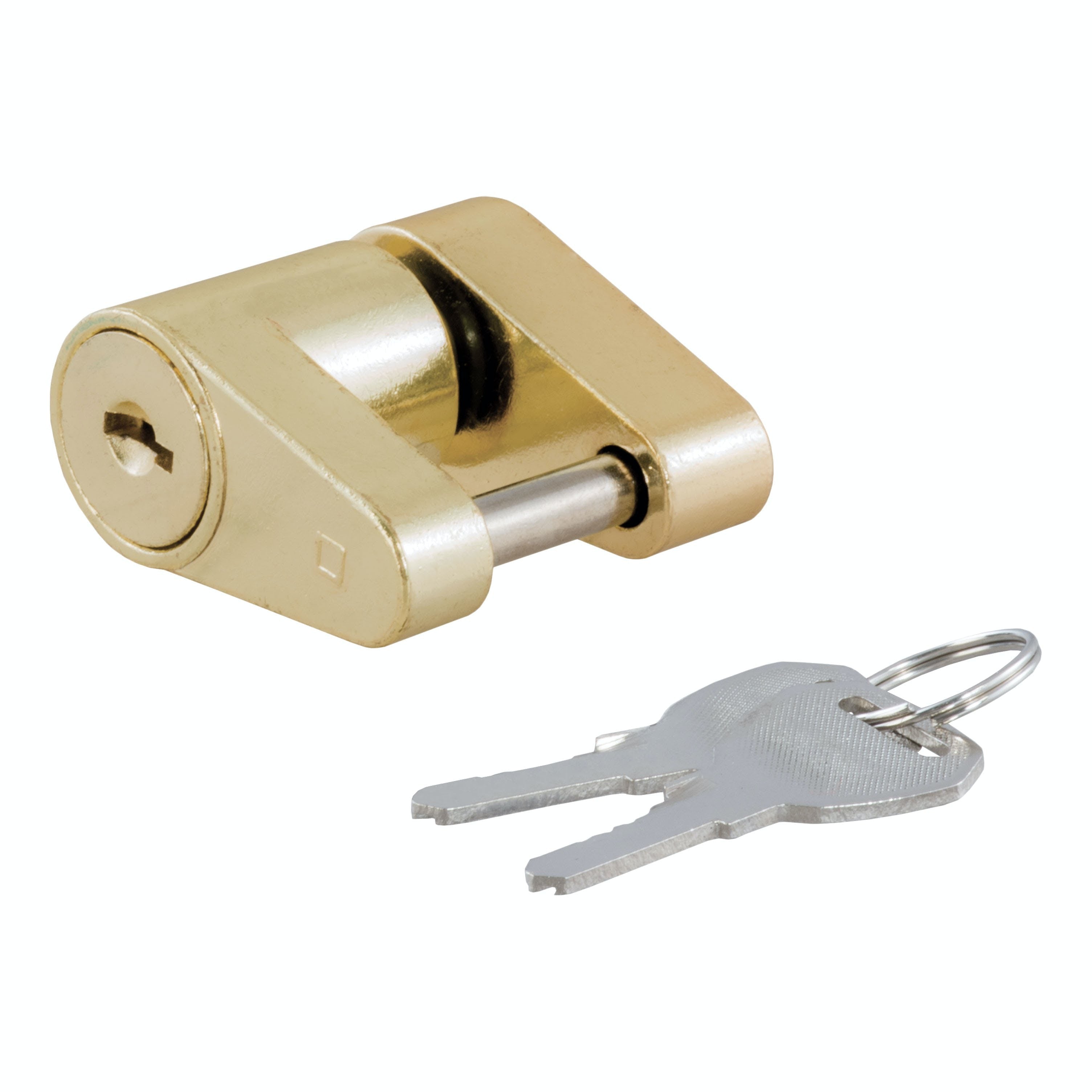 CURT 23022 Coupler Lock (1/4 Pin, 3/4 Latch Span, Padlock, Brass-Plated)