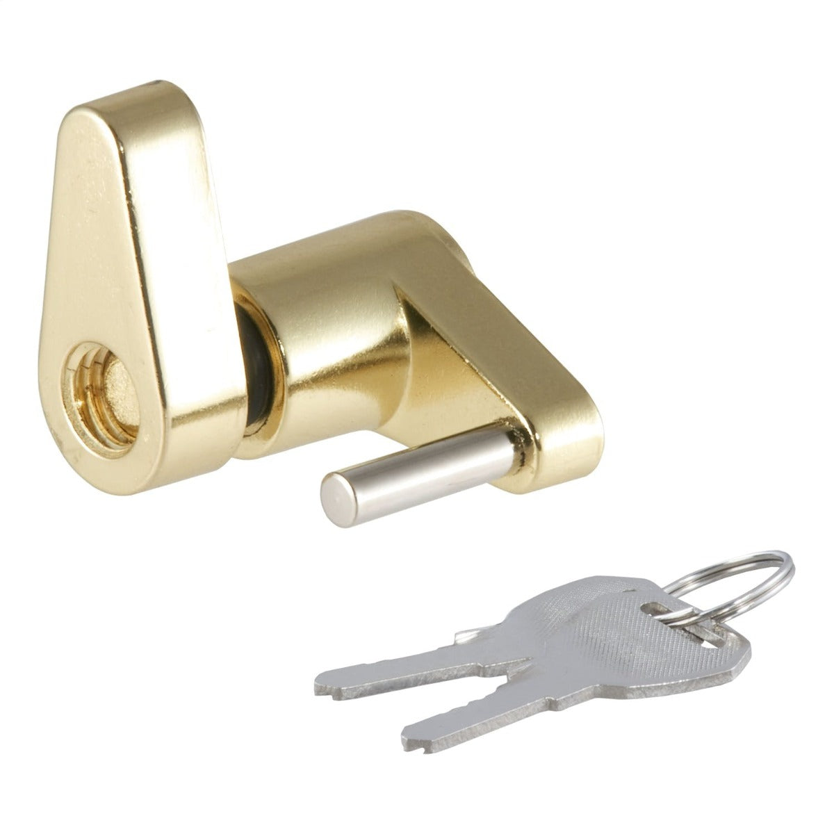 CURT 23022 Coupler Lock (1/4 Pin, 3/4 Latch Span, Padlock, Brass-Plated)