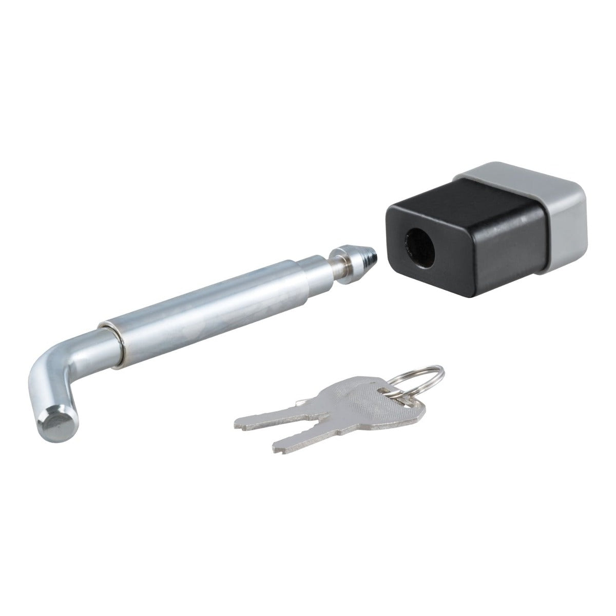 CURT 23024 1/2 Hitch Lock with 5/8 Adapter (1-1/4 or 2 Receiver, Deadbolt, Chrome)