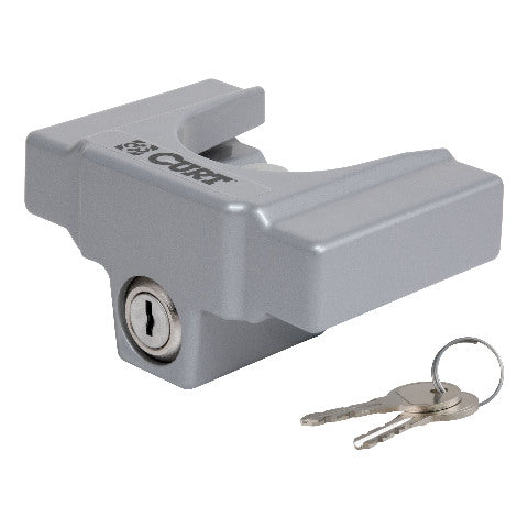 CURT 23079 Powder-Coated Aluminum Trailer Tongue Lock, Fits Most 2-Inch, 1-7/8-Inch Couplers
