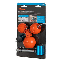 CURT 23083 Hitch & Tri-Ball Coupler Lock Set (Up to 2-1/2" Receiver, 1-7/8", 2", 2-5/16")