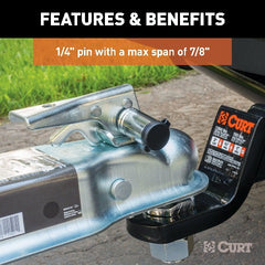CURT 23520 Coupler Lock (1/4 Pin, 7/8 Latch Span, Barbell, Chrome)