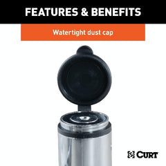 CURT 23520 Coupler Lock (1/4 Pin, 7/8 Latch Span, Barbell, Chrome)