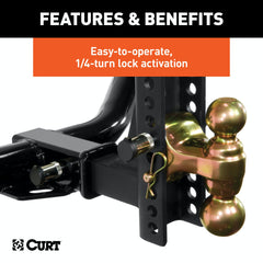 CURT 23556 Channel Mount Lock Set (5/8 Diameter)