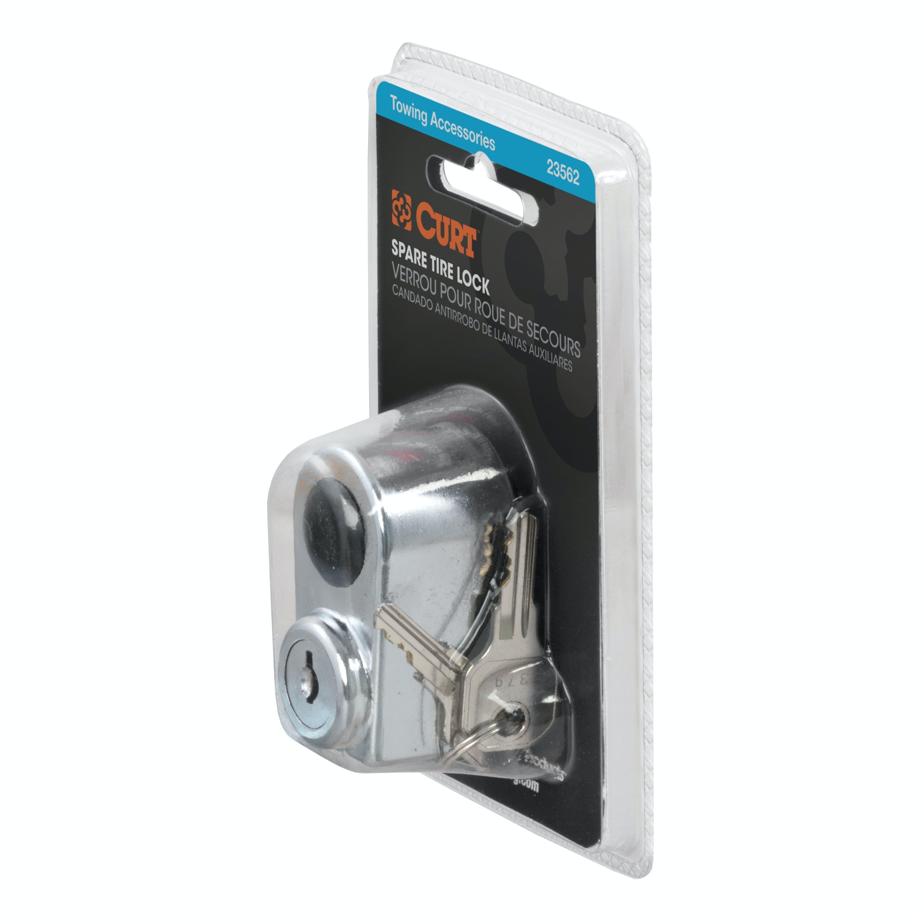 CURT 23562 Spare Tire Lock (Chrome)