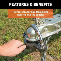CURT 23659 Universal Trailer Coupler Lock (Hammer-Tone Epoxy)