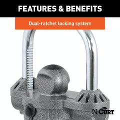 CURT 23659 Universal Trailer Coupler Lock (Hammer-Tone Epoxy)