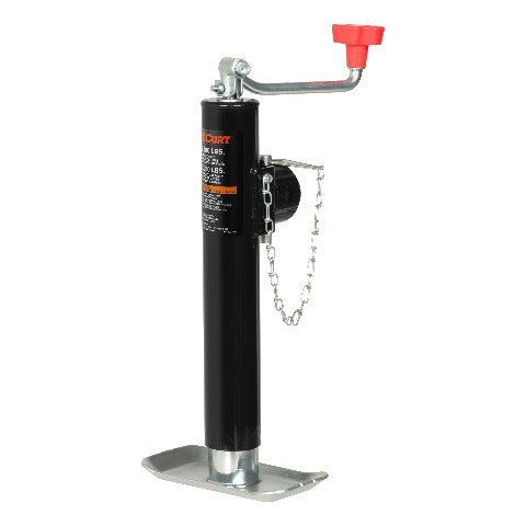 CURT 25006 Pipe-Mount Swivel Trailer Jack with Top Handle (5,000 lbs, 10" Travel)