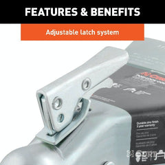 CURT 25101 2 A-Frame Coupler with Posi-Lock (5,000 lbs, Zinc)