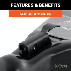 CURT 25200 2-5/16 A-Frame Coupler with Easy-Lock (10,000 lbs, Black)