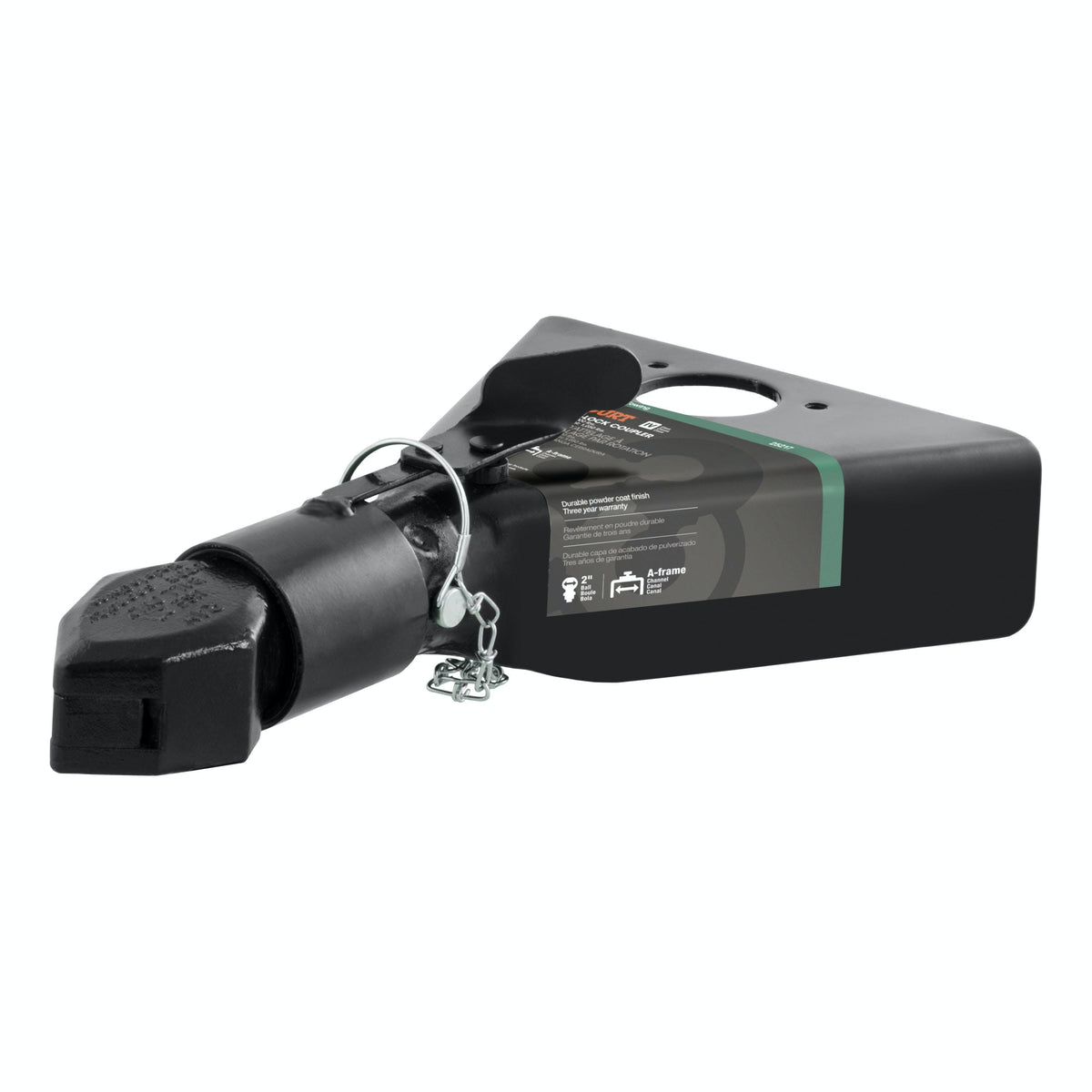 CURT 25217 2 A-Frame Coupler with Sleeve-Lock (7,000 lbs, Black)