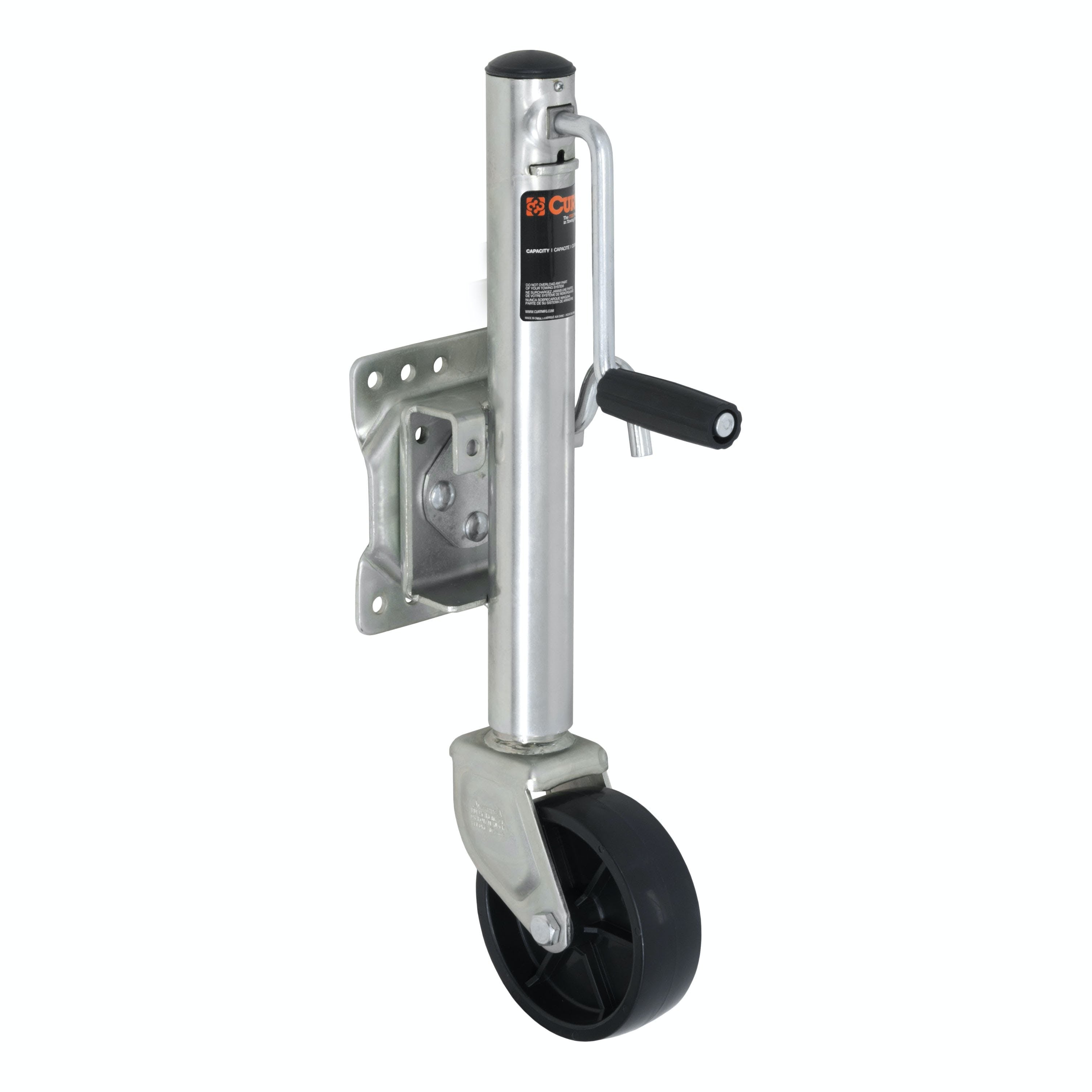 CURT 28112 Marine Jack with 6 Wheel (1,200 lbs, 10 Travel)