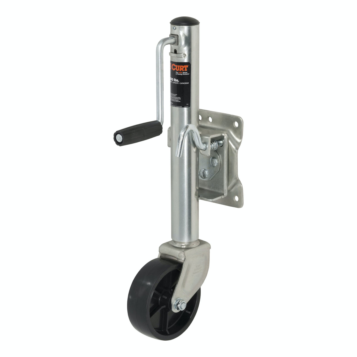 CURT 28112 Marine Jack with 6 Wheel (1,200 lbs, 10 Travel)