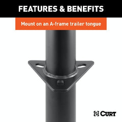 CURT 28202 A-Frame Jack with Top Handle (2,000 lbs, 15 Travel)