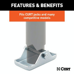 CURT 28270 Bolt-On Jack Foot (Fits 2 Tube, 2,000 lbs.)