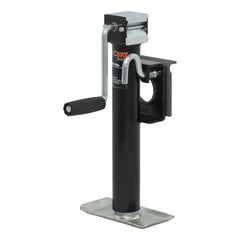 CURT 28302 Bracket-Mount Swivel Jack with Side Handle (2,000 lbs, 10 Travel)