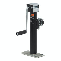 CURT 28354 Pipe-Mount Swivel Jack with Side Handle (5,000 lbs, 10 Travel)