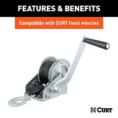 CURT 29450 15' Winch Strap with Snap Hook (1,100 lbs.)