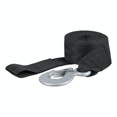 CURT 29450 15' Winch Strap with Snap Hook (1,100 lbs.)