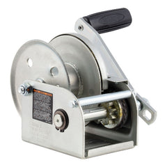 CURT 29610 Hand-Crank Brake Winch, 1,000 lbs, 4.2:1 Gear Ratio, 7" Handle