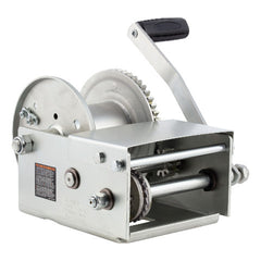 CURT 29625 Hand-Crank Brake Winch, 2,500 lbs, 15.8:1 Gear Ratio, 10.6" Handle