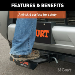 CURT 31001 Hitch-Mounted Step Pad (Fits 2 Receiver)